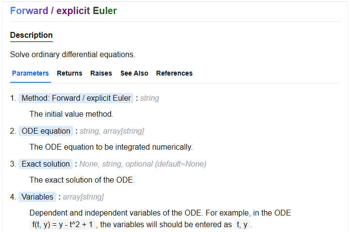 Parameters
